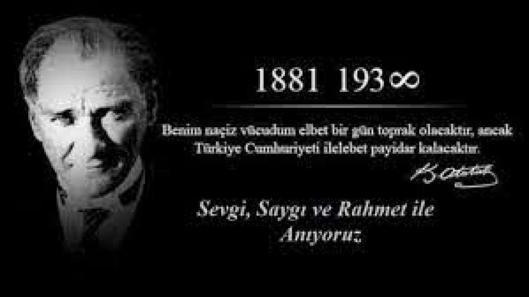 10 Kasım Atatürk'ü Anma Günü Resim,Şiir ve Kompozisyon Yarışmaları